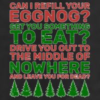 Can I Refill Your Eggnog Funny Christmas 7 Panel Mesh Trucker Snapback Hat