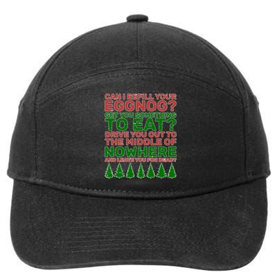 Can I Refill Your Eggnog Funny Christmas 7-Panel Snapback Hat