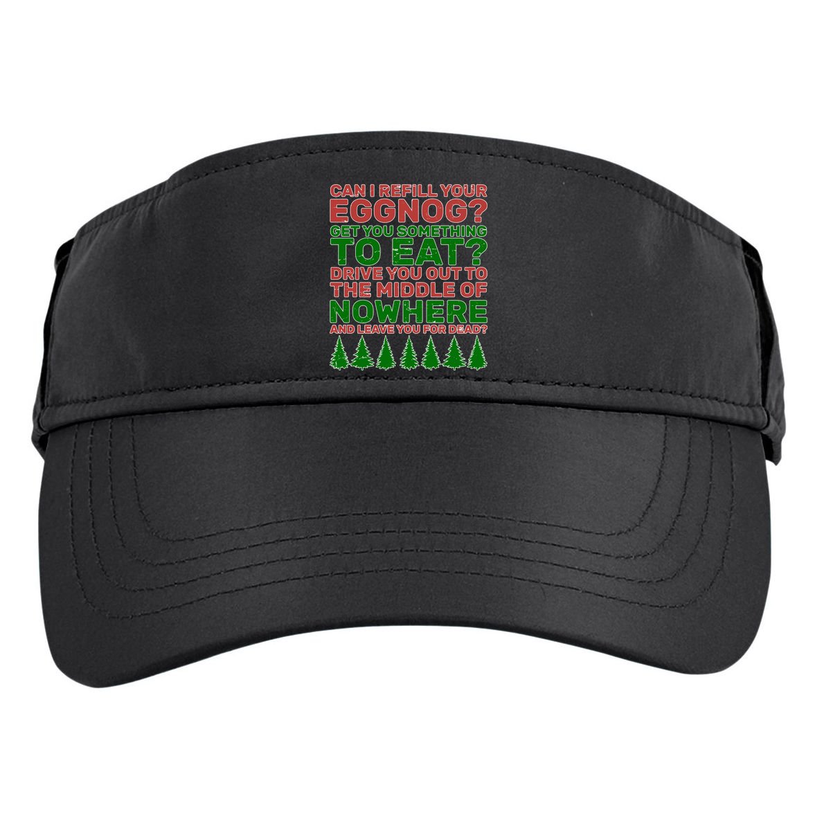 Can I Refill Your Eggnog Funny Christmas Adult Drive Performance Visor