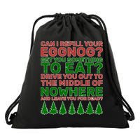 Can I Refill Your Eggnog Funny Christmas Drawstring Bag