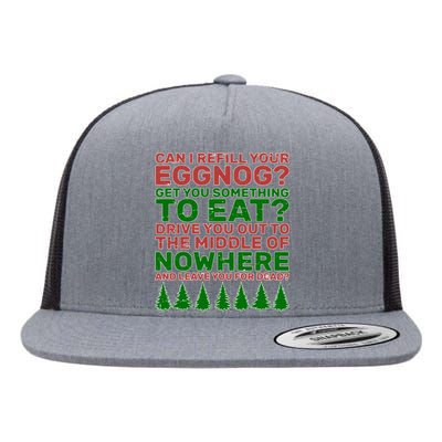 Can I Refill Your Eggnog Funny Christmas Flat Bill Trucker Hat