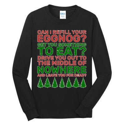 Can I Refill Your Eggnog Funny Christmas Tall Long Sleeve T-Shirt