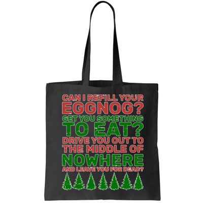 Can I Refill Your Eggnog Funny Christmas Bag