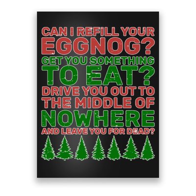 Can I Refill Your Eggnog Funny Christmas Poster