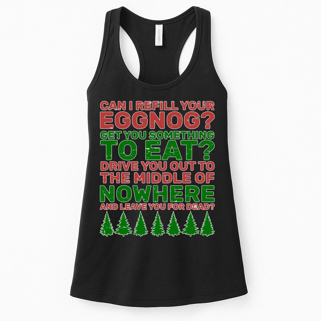 Can I Refill Your Eggnog Funny Christmas Womens Tank Top