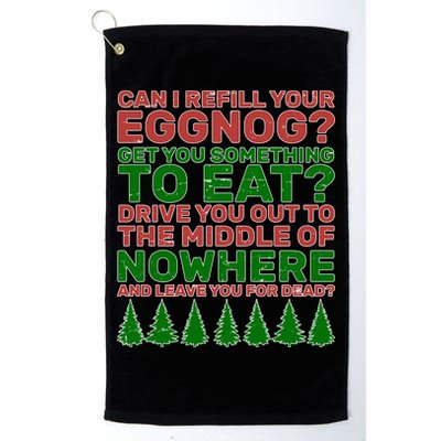 Can I Refill Your Eggnog Funny Christmas Golf Towel