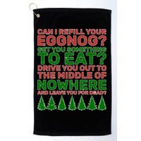 Can I Refill Your Eggnog Funny Christmas Golf Towel
