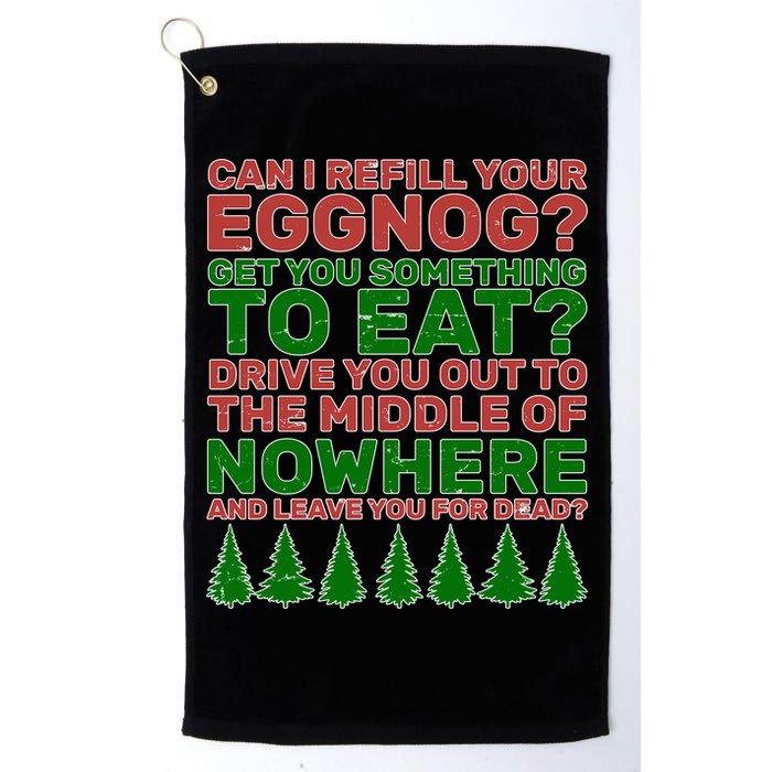 Can I Refill Your Eggnog Funny Christmas Golf Towel