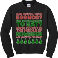 Can I Refill Your Eggnog Funny Christmas Kids Sweatshirt