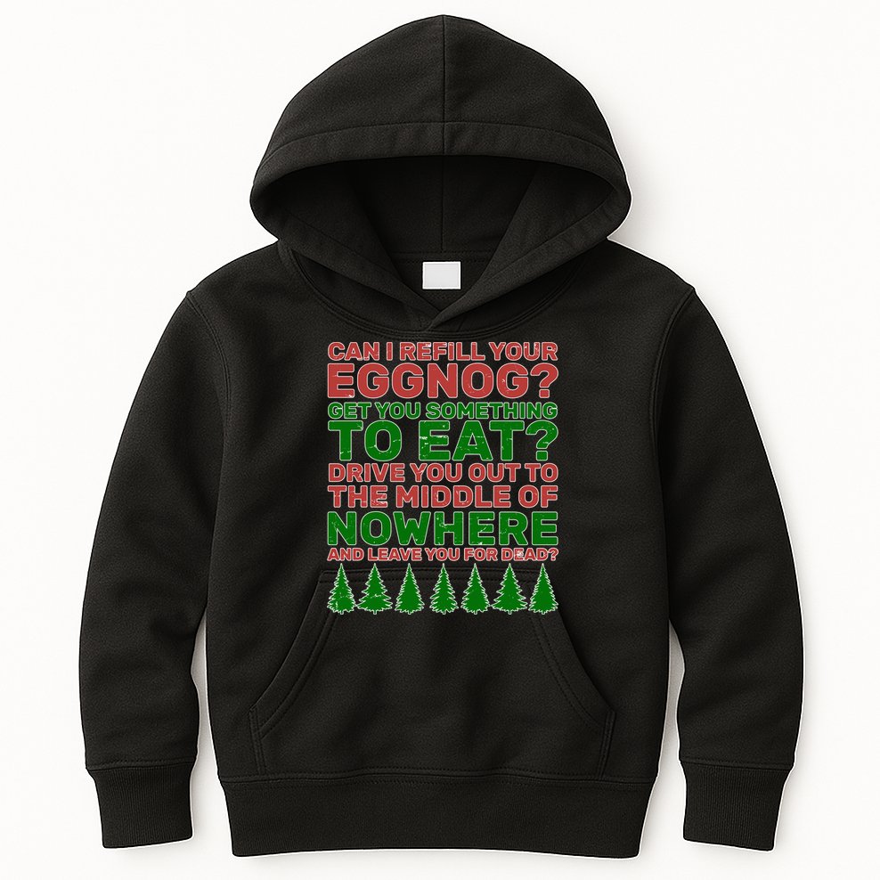 Can I Refill Your Eggnog Funny Christmas Kids Hoodie