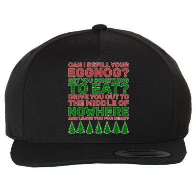 Can I Refill Your Eggnog Funny Christmas Wool Snapback Cap