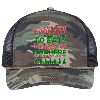 Can I Refill Your Eggnog Funny Christmas Retro Rope Trucker Hat Cap