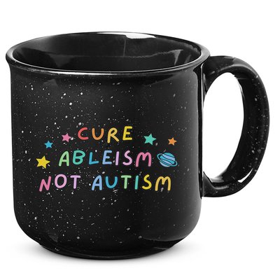 Cure Ableism Not Autism Autism Awareness Cute 15oz Campfire Ceramic Mug
