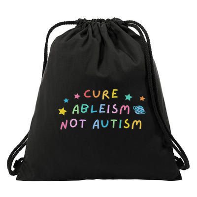 Cure Ableism Not Autism Autism Awareness Cute Drawstring Bag