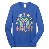 Cute Animals Nicu Nurse Rainbow Cute Gift Long Sleeve Shirt