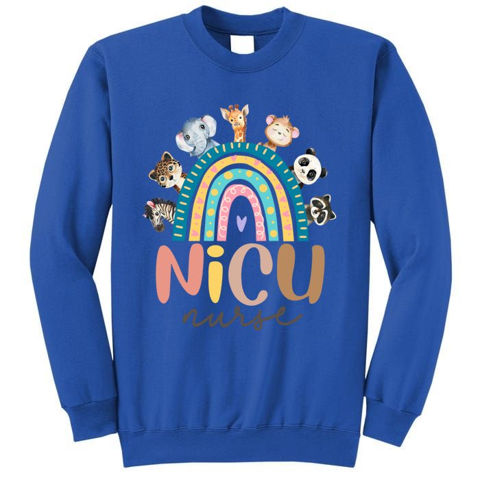 Cute Animals Nicu Nurse Rainbow Cute Gift Sweatshirt