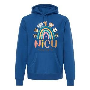 Cute Animals Nicu Nurse Rainbow Cute Gift Premium Hoodie