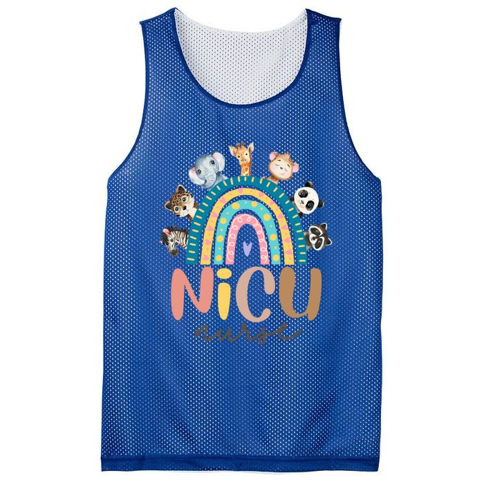 Cute Animals Nicu Nurse Rainbow Cute Gift Mesh Reversible Basketball Jersey Tank