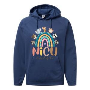 Cute Animals Nicu Nurse Rainbow Cute Gift Performance Fleece Hoodie