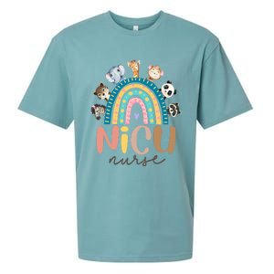 Cute Animals Nicu Nurse Rainbow Cute Gift Sueded Cloud Jersey T-Shirt