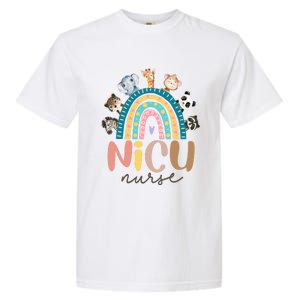 Cute Animals Nicu Nurse Rainbow Cute Gift Garment-Dyed Heavyweight T-Shirt