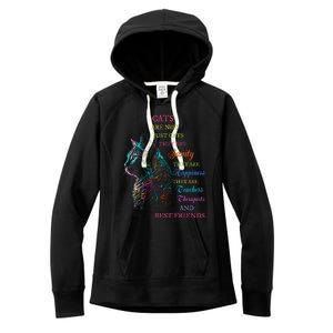 Cats Are Not Just Cats They Are Sanity They Are Happiness Women's Fleece Hoodie