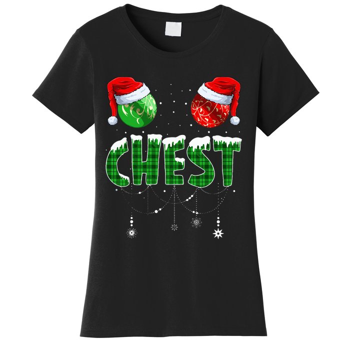 Chest And Nuts Christmas Matching Couple Chestnuts Funny  Women's T-Shirt