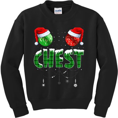 Chest And Nuts Christmas Matching Couple Chestnuts Funny  Kids Sweatshirt