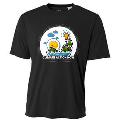 Climate Action Now Graphic Cooling Performance Crew T-Shirt