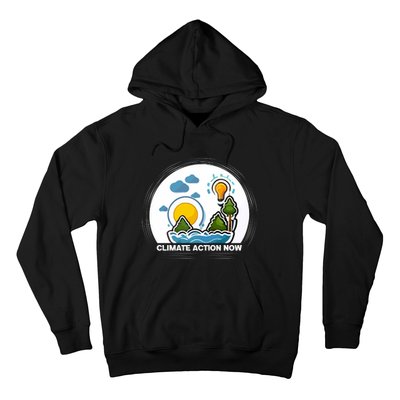 Climate Action Now Graphic Hoodie