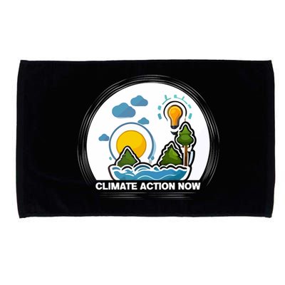 Climate Action Now Graphic Microfiber Hand Towel