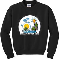 Climate Action Now Graphic Kids Sweatshirt