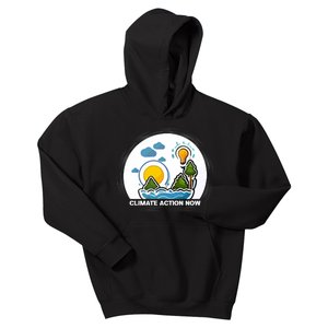 Climate Action Now Graphic Kids Hoodie