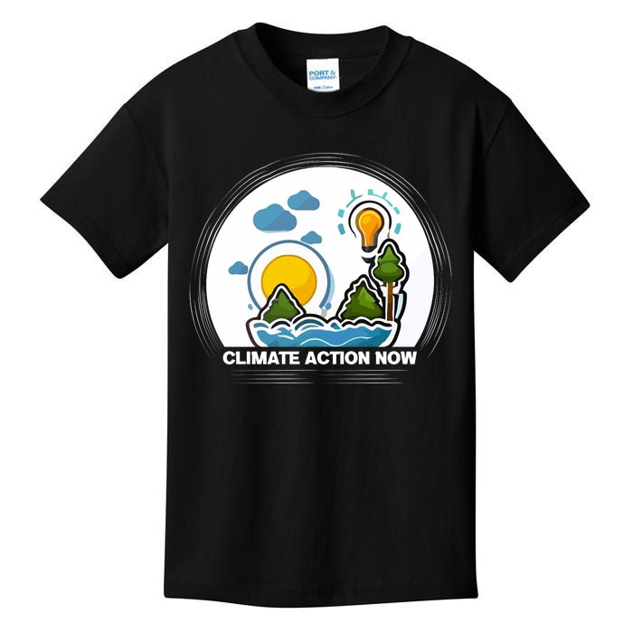 Climate Action Now Graphic Kids T-Shirt