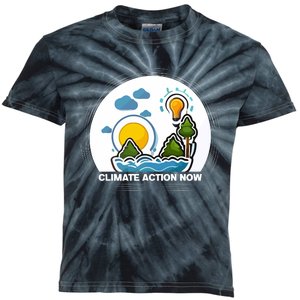 Climate Action Now Graphic Kids Tie-Dye T-Shirt