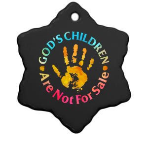 Children Are Not For Sale Hand Prints Protect Our Children Ceramic Star Ornament