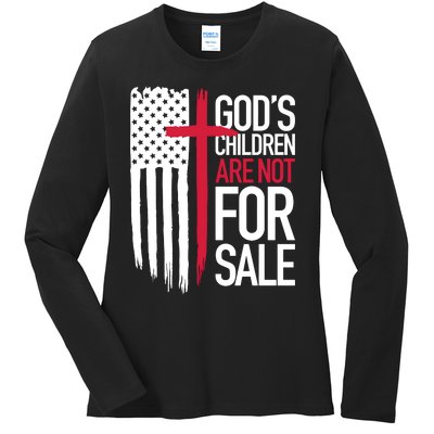 Children Are Not For Sale Protect Our Children Ladies Long Sleeve Shirt