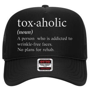 Cute Aesthetic Nurse Botox Cosmetic Rn Toxaholic Definition High Crown Mesh Back Trucker Hat