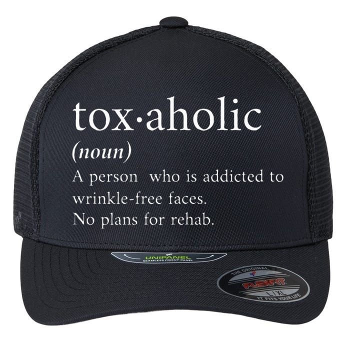 Cute Aesthetic Nurse Botox Cosmetic Rn Toxaholic Definition Flexfit Unipanel Trucker Cap