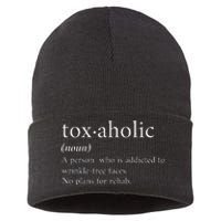 Cute Aesthetic Nurse Botox Cosmetic Rn Toxaholic Definition Sustainable Knit Beanie