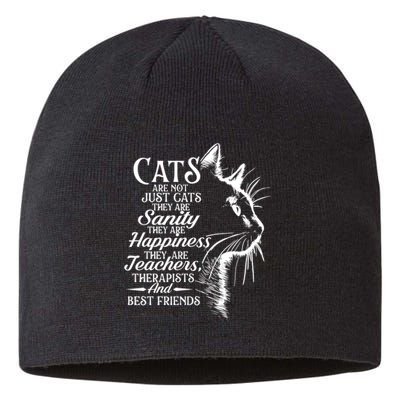 Cats Are Not Just Cats They Are Sanity Cat Pet Owner Sustainable Beanie