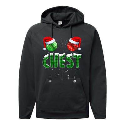 Chest And Nuts Christmas Matching Couple Funny  Performance Fleece Hoodie