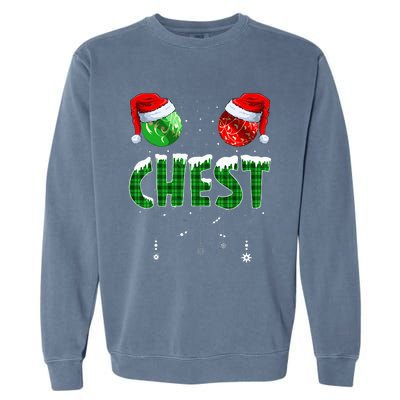 Chest And Nuts Christmas Matching Couple Funny  Garment-Dyed Sweatshirt