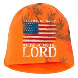 Christian American Nation Usa Flag Bible Patriotic Prayer Gift Kati - Camo Knit Beanie