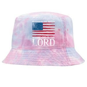 Christian American Nation Usa Flag Bible Patriotic Prayer Gift Tie-Dyed Bucket Hat