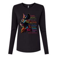 Cats Are Not Just Cats They Are Sanity They Are Happiness Womens Cotton Relaxed Long Sleeve T-Shirt