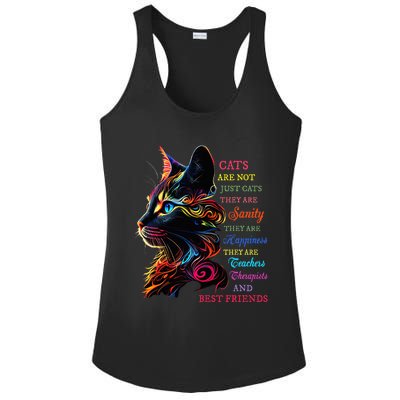 Cats Are Not Just Cats They Are Sanity They Are Happiness Ladies PosiCharge Competitor Racerback Tank