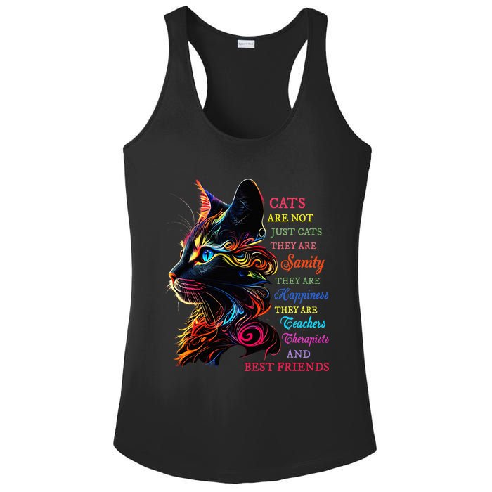 Cats Are Not Just Cats They Are Sanity They Are Happiness Ladies PosiCharge Competitor Racerback Tank