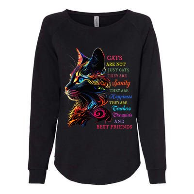 Cats Are Not Just Cats They Are Sanity They Are Happiness Womens California Wash Sweatshirt