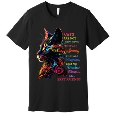 Cats Are Not Just Cats They Are Sanity They Are Happiness Premium T-Shirt